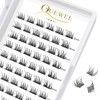 QUEWEL Individual Eyelashes, Individual Eyelash Clusters, Lashes, Natural C Curl,