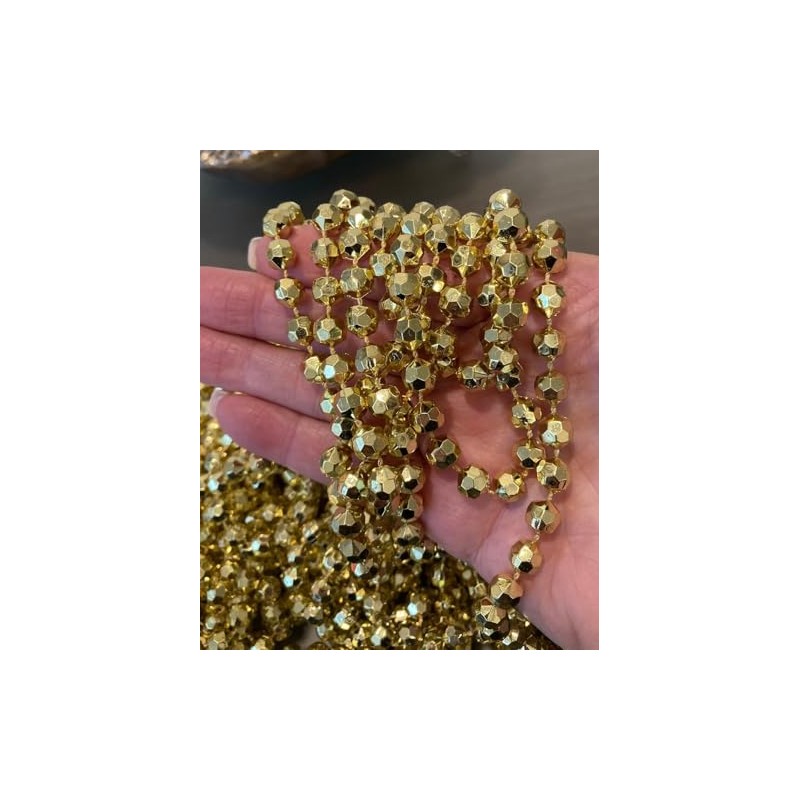 EliteKoopers 5MM Sparkling Faceted Bead Disco Chain Garland for Tree,