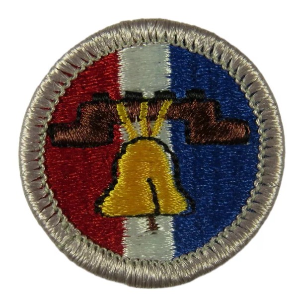 Citizenship In The Nation (large bell) Merit Badge 1992-Current Type