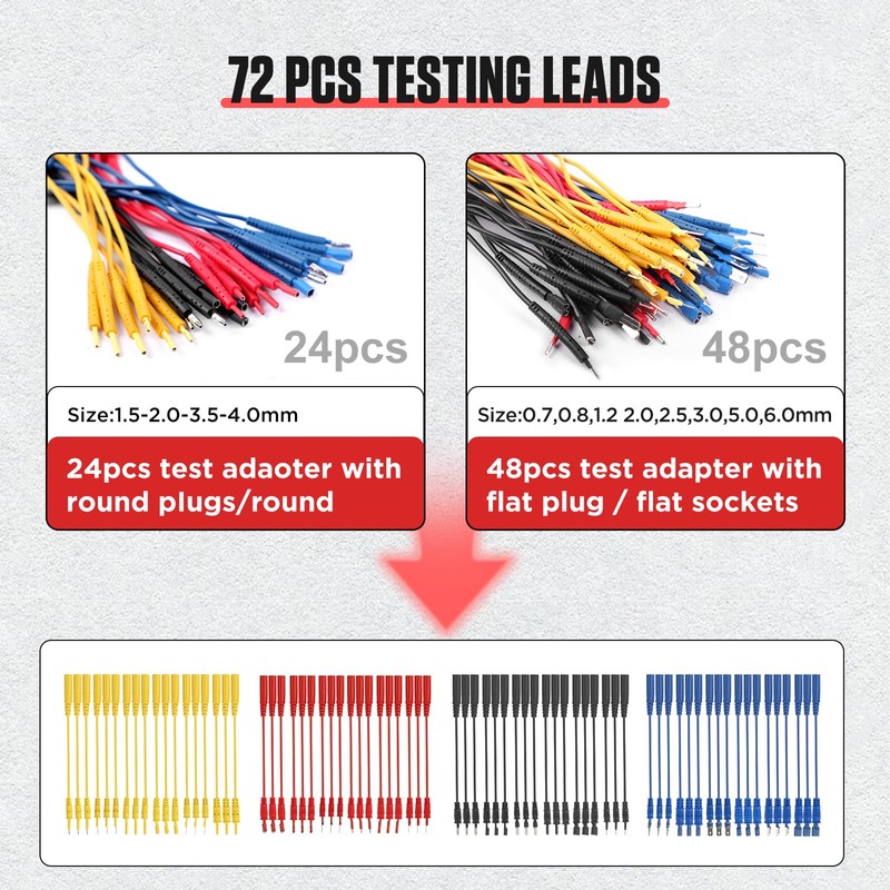 BELEY 104PCS Automotive Test Lead Kit Electrical Breakout Multimeter Test