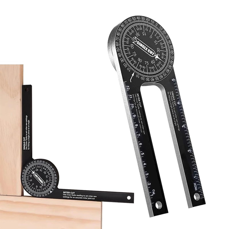 Laroal Miter Saw Protractor Aluminum Angle Finder 7in Mitre Saw