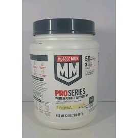 Muscle Milk Pro Series Protein Powder Supplement Intense Vanilla Expires 12/25