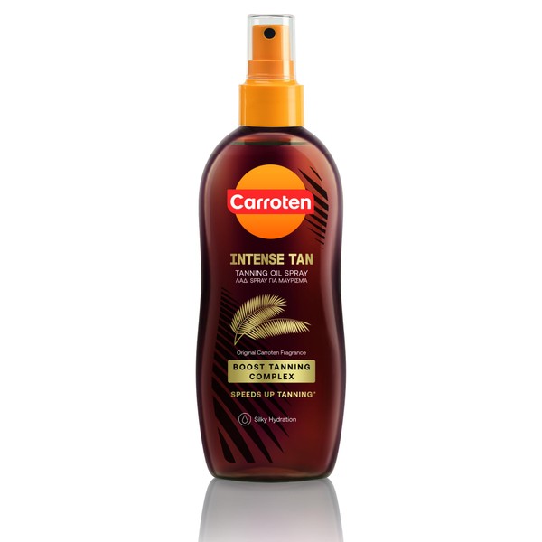 Carroten Intensive Tanning Oil SPF 0, 150 ml - Tanning Accelerator with Carrot and Coconut Oils - Vegan Tanning Oil with Vitamins A & E