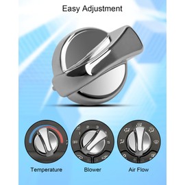 A/C Heater Control Knob Fits for Peterbilt with Sprague HVAC System 1987-2011 Includes 330, 335, 367, 375, 378, 379, 384, 386 & 387 Models, Blower Temperature Fan Switch Knob Replace 121-0001-000