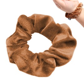 Women's Hair Bobbles, Velvet Hair Scrunchies, Soft Elastic Hair Bands, Hair Accessories for Girls, Women, Hair Accessories (Champagne Beige)