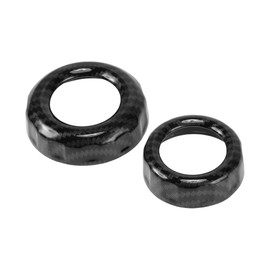 REPAIROCK 1 Set Air Conditioner Switch Button Knob Decoration Trim for Ford F-150 2021-2024 ABS Carbon Fiber Pattern Black