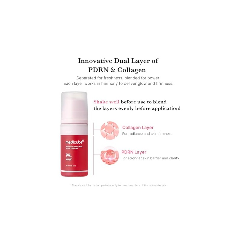 medicube PDRN Pink Collagen Bubble Serum | Bubble-to-Glow Firming Serum