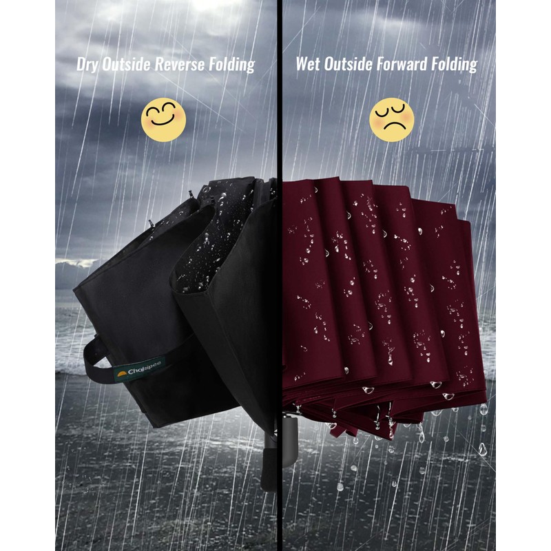 Chakipee Windproof Travel for Men and Women 25 Inch Reverse