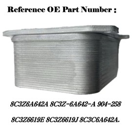 FCBJX Engine Oil Cooler 6.4L Powerstroke Compatible with Ford F-250 F-350 F-450 F-550 Super Duty Replace 8C3Z-6A642-A