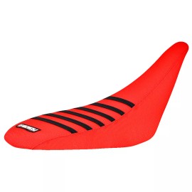 Yamaha  Raptor 250  GRIPPER Seat Cover 2008 - 2013 Red / Black Ribs  #221