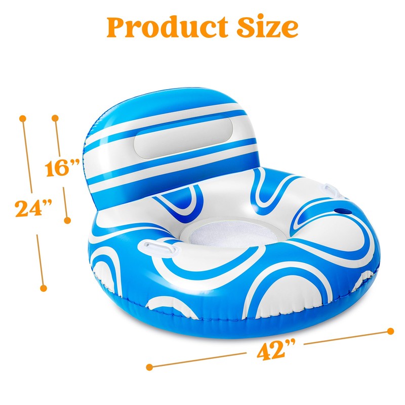 Sloosh Inflatable Pool Floats Lounger - Pool Floaties Blow Up