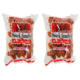 Snack Family Preserved Fruits - Red Salt Prune - Pack of 2 - Trinidad & Tobago Snacks