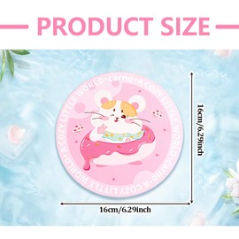 FOSDICK Kühlplatte Kaninchen 16x16 cm Kühlplatte Hamster Kühlmatte für Kaninchen, Sommer Hamster Kühlkissen, Rose