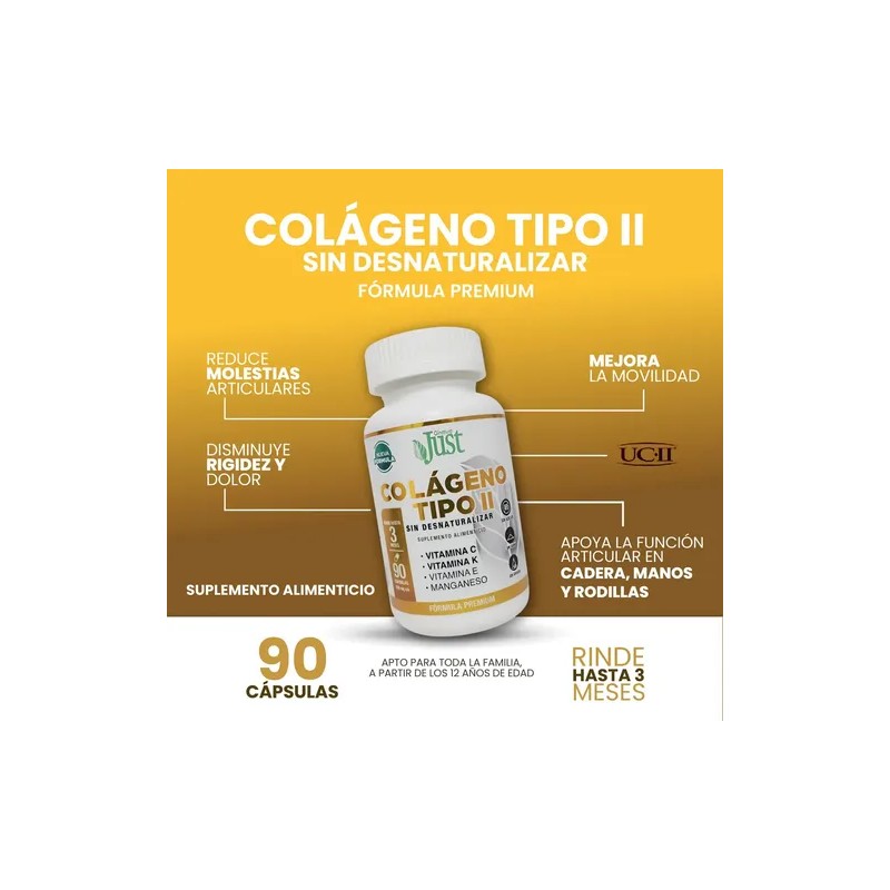 Colágeno Tipo 2 Premium. Sin Desnaturalizar 90 Cápsulas Olnatura Just