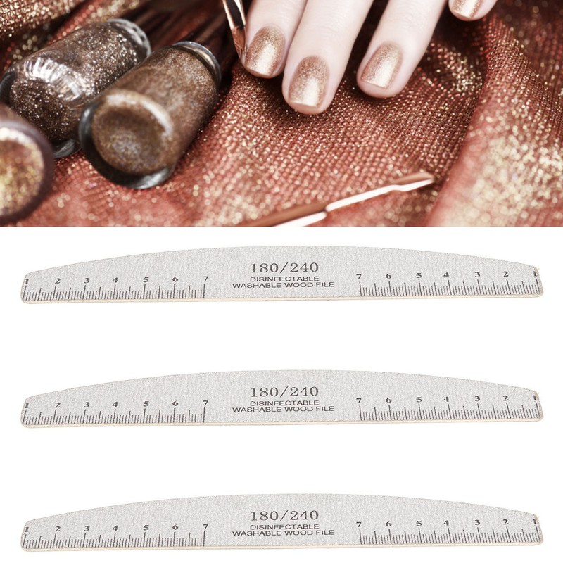50Pcs Nail Files 180 240 Grit Multifunctional Washable Nail Art