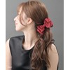 Vingtaine H-503-WI Voluminous Ribbon Banana Clip, Grosgrain, Hair Clip, Hair
