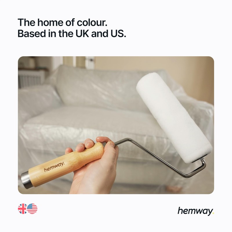Hemway Premium 9” Reusable Recyclable Paint Roller Sleeve Mid-Pile for