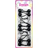 Dream World Ponytail Holder 20 MM Bead Solid Black &
