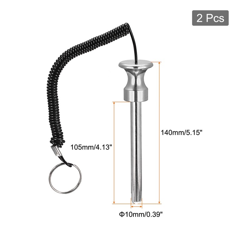 uxcell 10 x 105mm Weight Stack Pin with Pull Rope