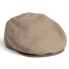 Hanna Hats Irish Vintage Linen Flat Cap Linen, khaki