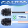 BOOMJOY Toilet Brush and Holder Set, Silicone Toilet Bowl Cleaner