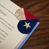 Rustic Texas State Flag Distressed USA Heart Faux Leather Bookmark