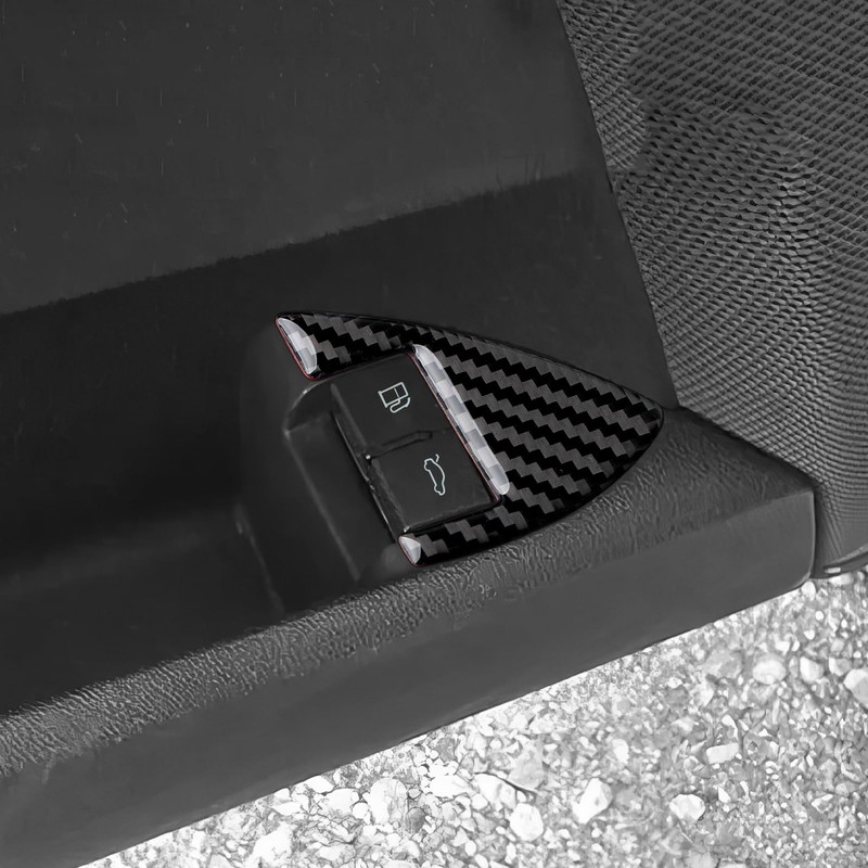 Car Boot Panel Cover Carbon Fibre Sticker Trim Compatible with