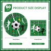EVYIENEN 50 Pcs Soccer Plates and Napkins Party Supplies, Soccer