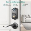 Keyless Entry Door Lock with Handle - 2 Lever Handles,
