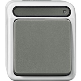 Merten Aquastar Off Control Switch, 2-Pole, Light Grey, MEG3102 8029