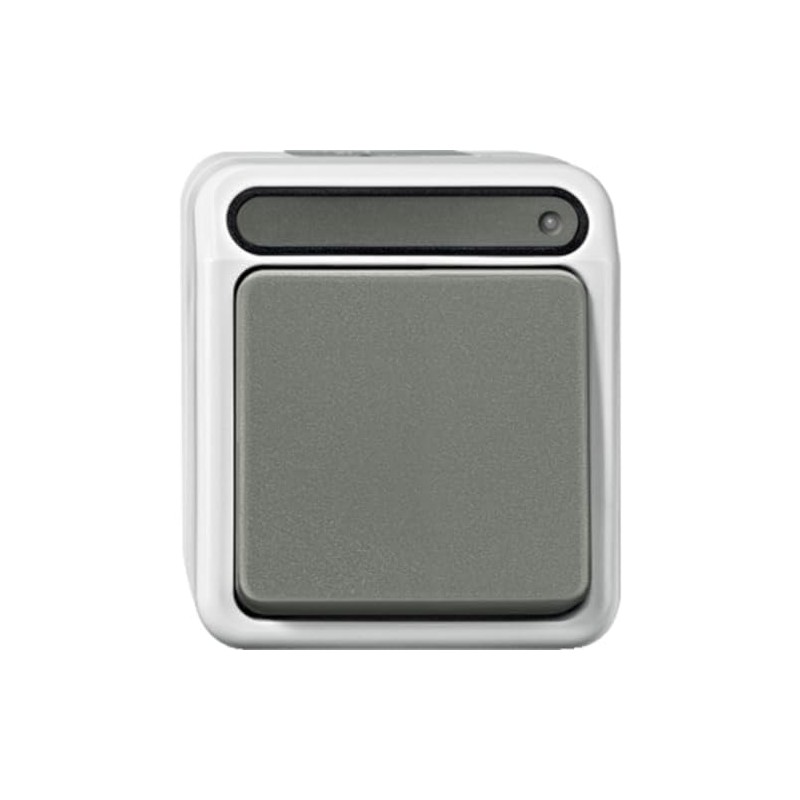 Merten Aquastar Off Control Switch, 2-Pole, Light Grey, MEG3102 8029