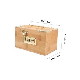 BESPORTBLE Retro Piggy Bank with Password Lock Vintage Treasure Chest for Jewelry and Coins Storage Space for Personal Valuables for Christmas and Weddings Decorative Trinket Box for Home and