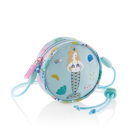 Miquelrius - Shoulder Bag, Mermaid Bag with One Compartment, Zipper, Adjustable Drawstring and Safety System, Kids Bag 110 x 110 x 40 mm, Mermaid, Sky Blue, 110 x 110 x 40, sky blue, Recycled siren