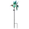 Afirst Solar Hummingbird Wind Spinner, Metal Kinetic Garden Stake Lights