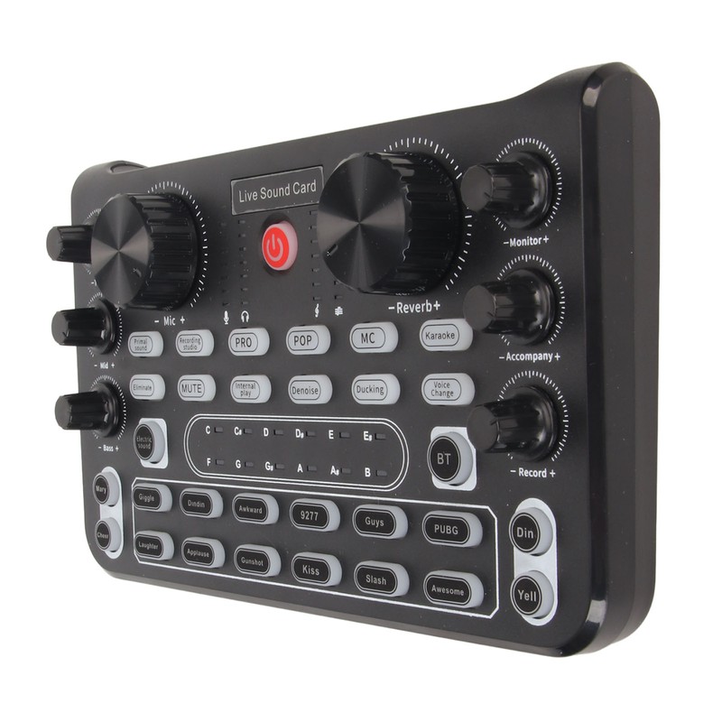 Live Sound Card with Multi Sound Effects Bluetooth Noise Reduction