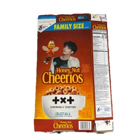 General Mills HONEY NUT CHEERIOS CEREAL K-POP TXT TOMORROW X TOGETHER 18.8oz BOX ONLY!!