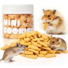 Abizoo Hamster & Gerbil Treats, Crunchy Baked Hamster Snacks with Carrot Powder and Yeast, Natural Training Reward Chew Treats for Small Animals, Supports Digestion and Dental Health
