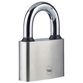 Yale - Y112/60/132/1 Iron Disc Padlock 60mm - Nickel Plated - Hardened Steel Shackle - Extreme Corrosion Resistance for Outdoor use