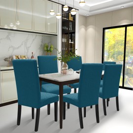 Ystyle Chair Covers, Set of 4, Stretch Chair Covers, Universal Elastic Chair Covers, Covers for Chairs, Chair Covers, Comfort Chair Cover, Suitable for Living Room, Dining Room, Turquoise