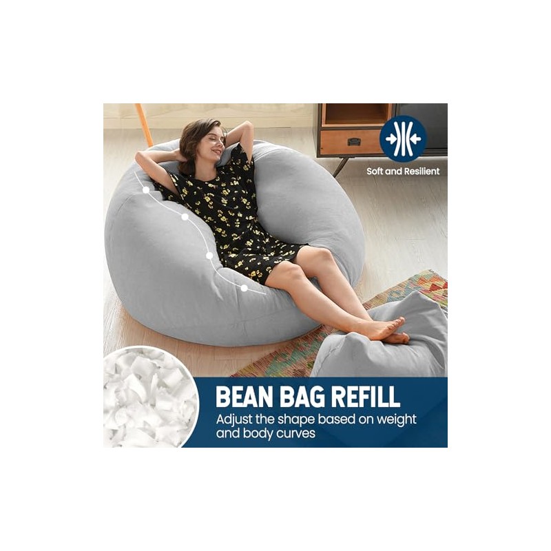 COSNIGHT Bean Bag Filler, 20lbs Shredded Memory Foam Filling, Soft