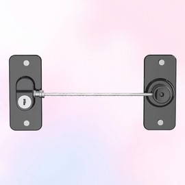 Portable Key Lock Window and Door Closer Balcony Black 1pc 2ea