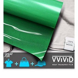 VViViD Green Heat Transfer Vinyl Iron-On Application 12 Inch x 3ft Roll