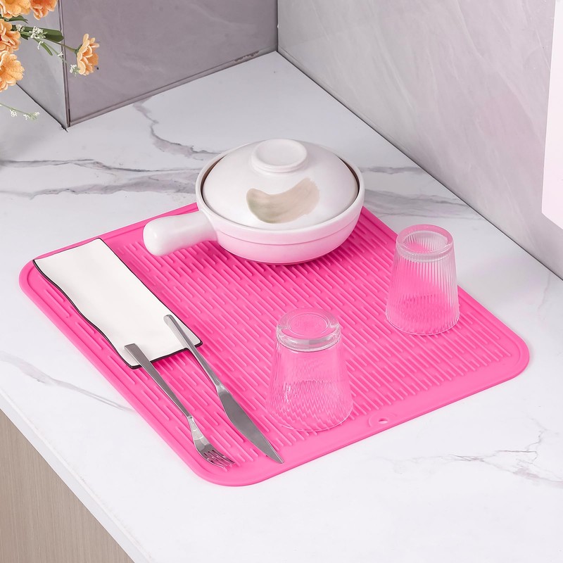 MicoYang Silicone Dish Drying Mat for Multiple Usage,Easy clean,Eco-friendly,Heat-resistant Silicone