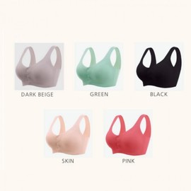 Seamless Maternity Daily Hemline Nursing Bra Non-wired Black/XL