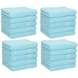 Betz 20 Piece Face Cloth Set Neapel 100% Cotton 20 Face Cloths Size 30 x 30 cm color turquoise