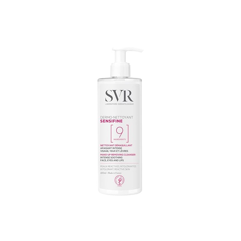 SVR Sensifine Dermolimpiador Facial para Piel Sensible con Niacinamida, 400
