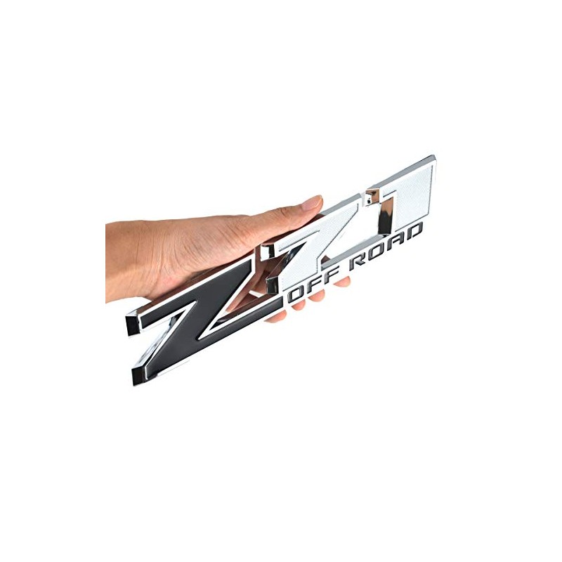 Aimoll 2pcs 10 Inch Big Chrome Z71 Off Emblems Replacement