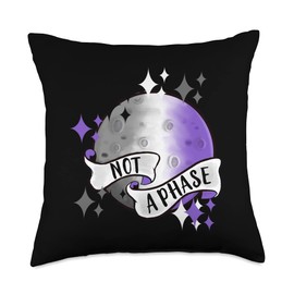 Not A Phase Asexual Banner Ace Moon Throw Pillow