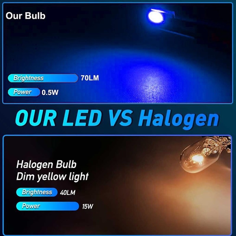 Atmufelp 10Pcs t5 led bulbs Instrument dash lights Instrument Gauge