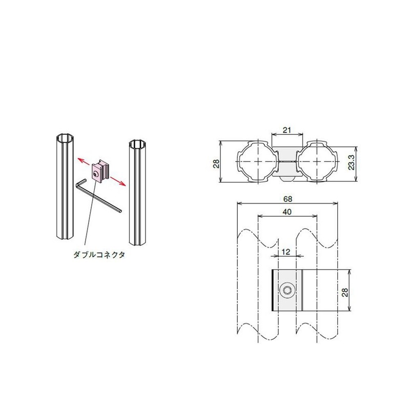 SUS (esuyuuesu) daburukonekuta GFJ – A42 Set of 10, 50-Pack